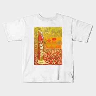 Celtic Girl (Orange) Kids T-Shirt